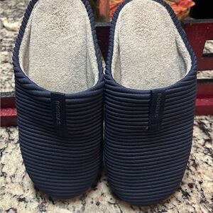 Bombas Navy Blue Ribbed Slippers